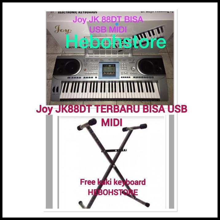 Keyboard Piano Joy Jk 88Dt Jk-88Dt Usb Midi Flashdisk +Kaki Keyboard