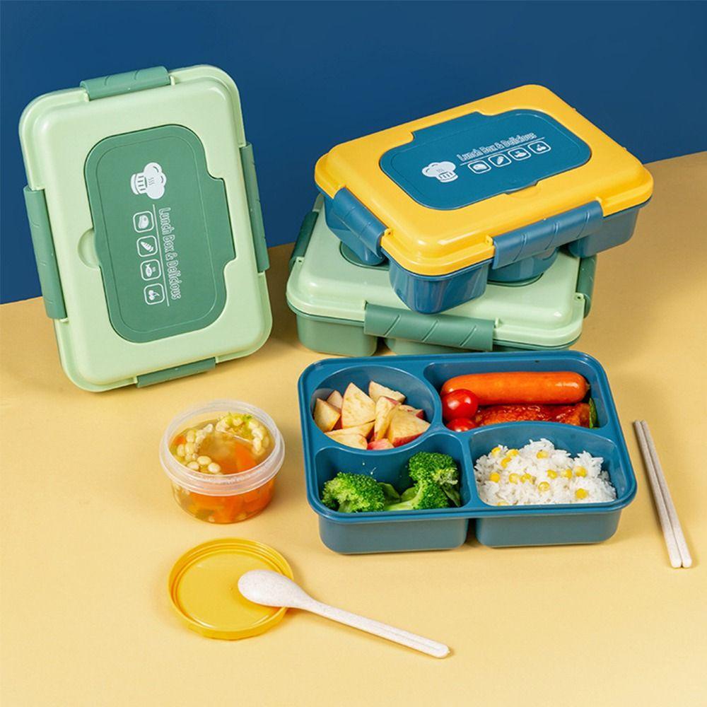 Top Five Grids Lunch Box Anti Bocor Disegel Waterwash Microwave Bento Box
