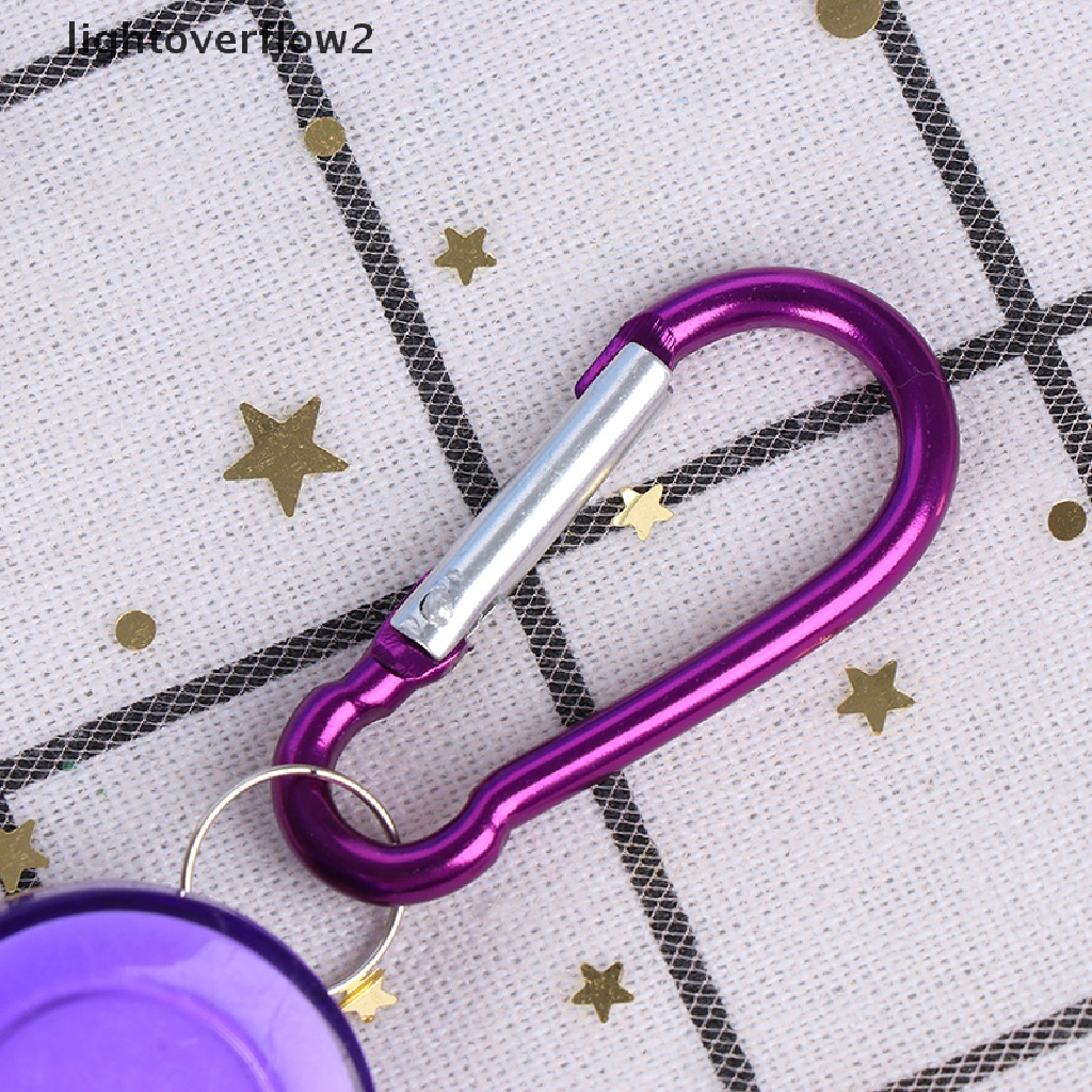 (lightoverflow2) 1pc Pulpen Retractable Dengan Gantungan Kunci + Carabiner