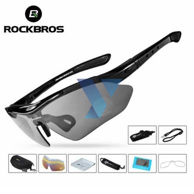 Rockbros Kacamata Sepeda Polarized dengan 5 Lensa Myopia - 0089 ( Al-Yusi )