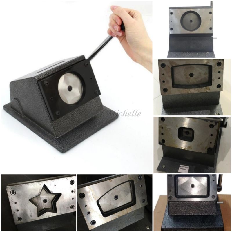 

Mesin Plong PVC Bentuk Bulat Kertas Pin Button/Creative/Kotak cembung/Star