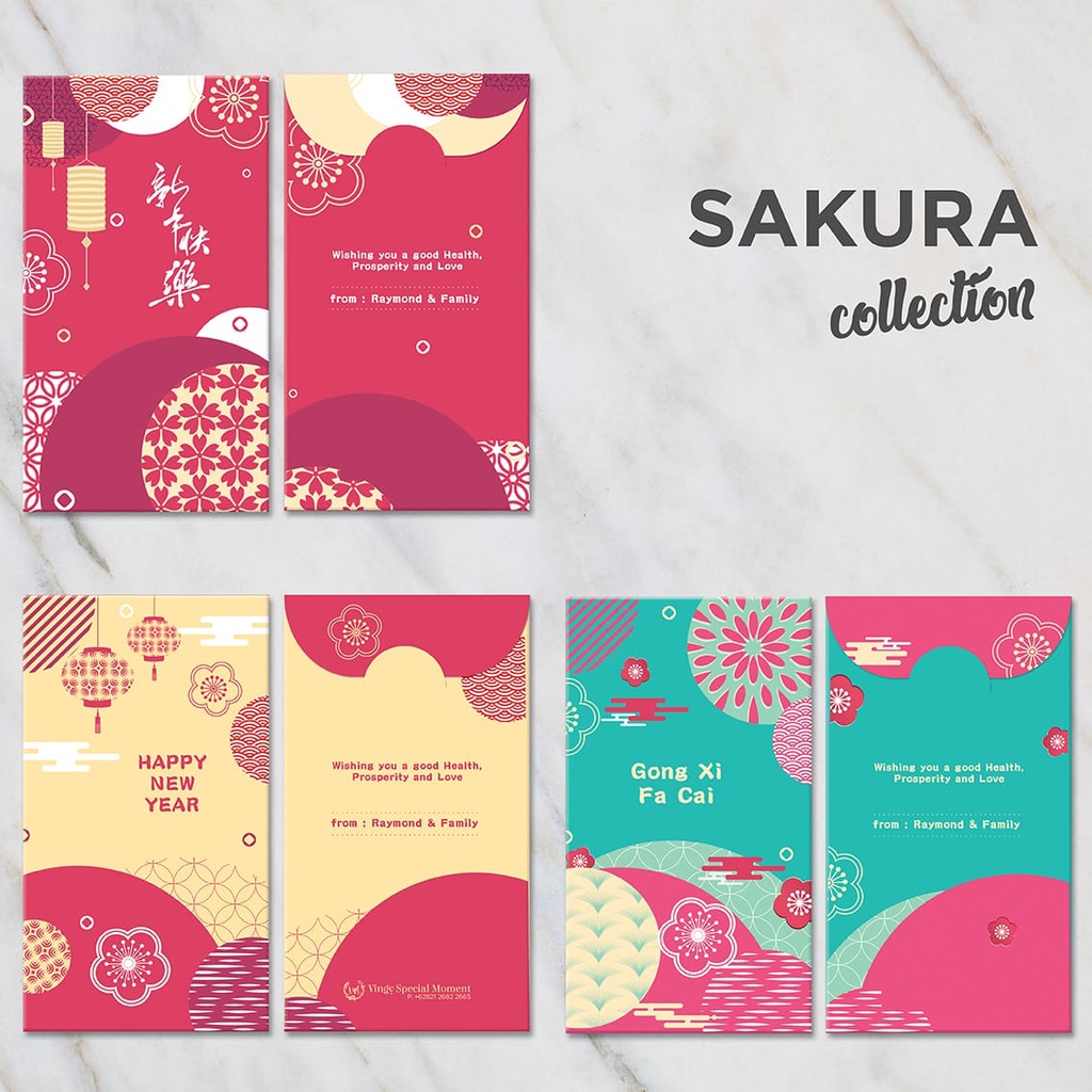 

sakura collection angpao -envelope chinese new year 2023
