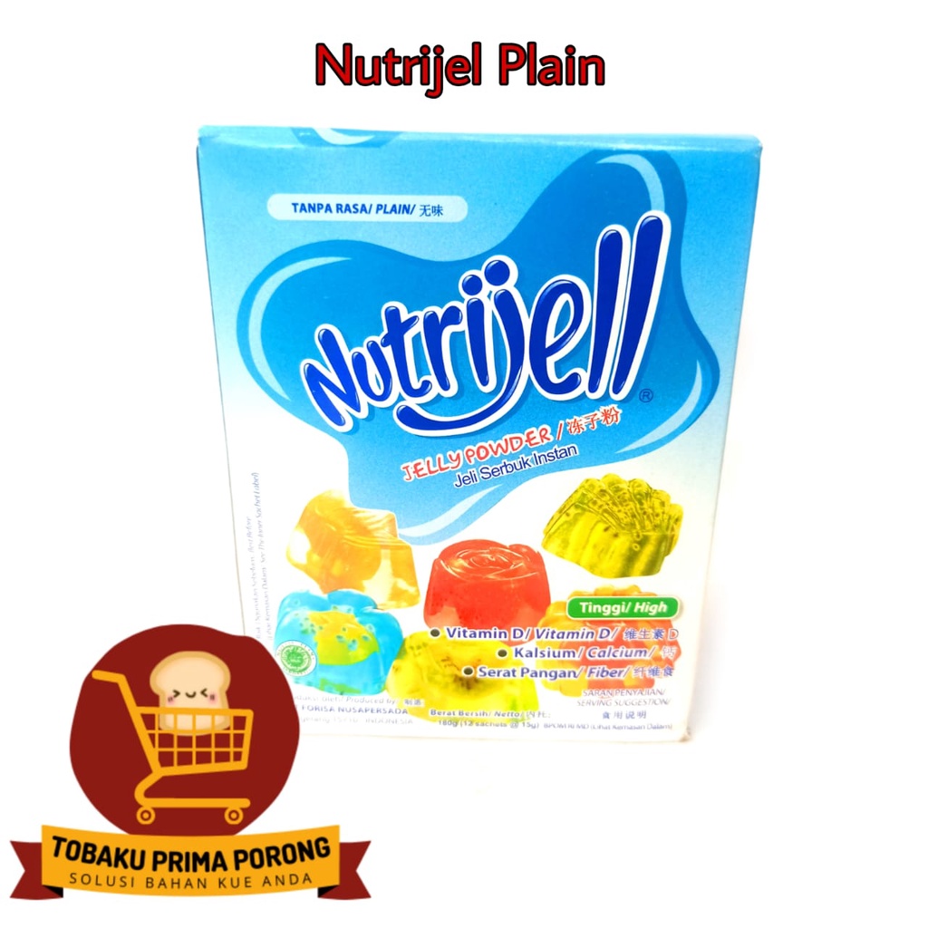 

NUTRIJELL JELLY POWDER - PLAIN ( tanpa rasa ) 1 PAK ISI 12 SACHET