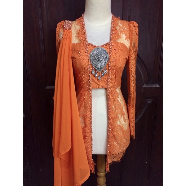 Jual Po Kebaya Kutu Baru Pundak Modif Kerut Selendang Furing Sebadan