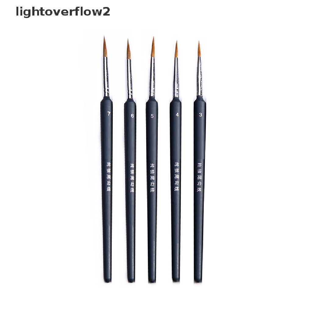 (lightoverflow2) Set Kuas Lukis Nilon Akrilik Profesional