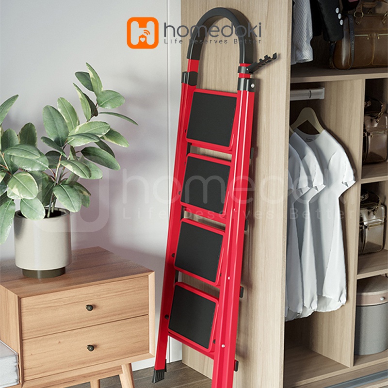 Tangga Rumah Lipat Tangga Besi Lipat 3/4 Step Household Steel Ladder/ Tangga Lipat Aluminium 4 Step Premium Ladder