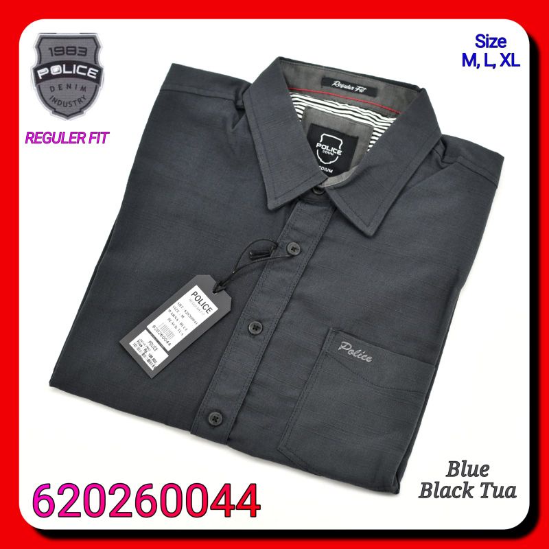 Kemeja Kasual Pria Police Denim Industry 620260044 Lengan Pendek