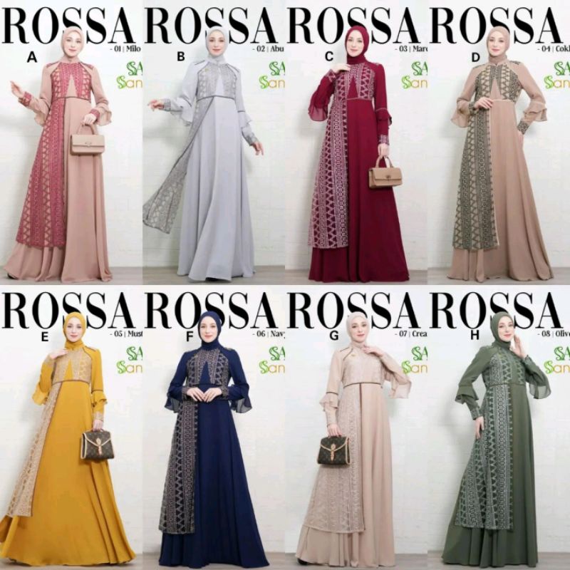 Rossa dress by sanita ready siap kirim