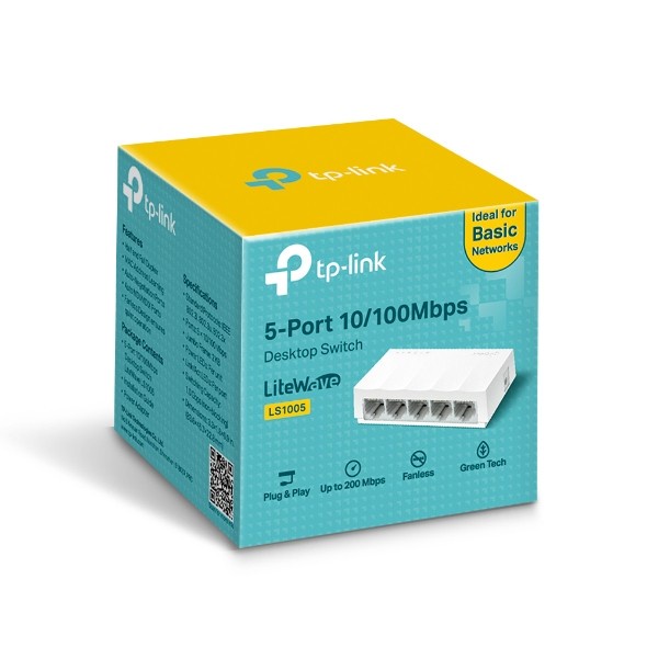 Tplink Ls1005 Lan Switch 5 Port Hub Rj45Tp-Link Network Adapter
