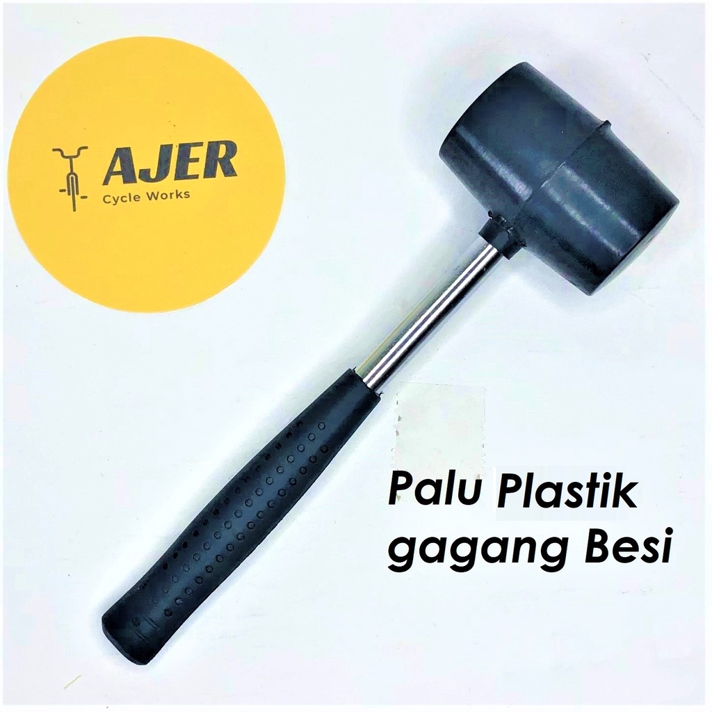 Palu plastik/karet keras gagang fiber besi panjang 26 cm