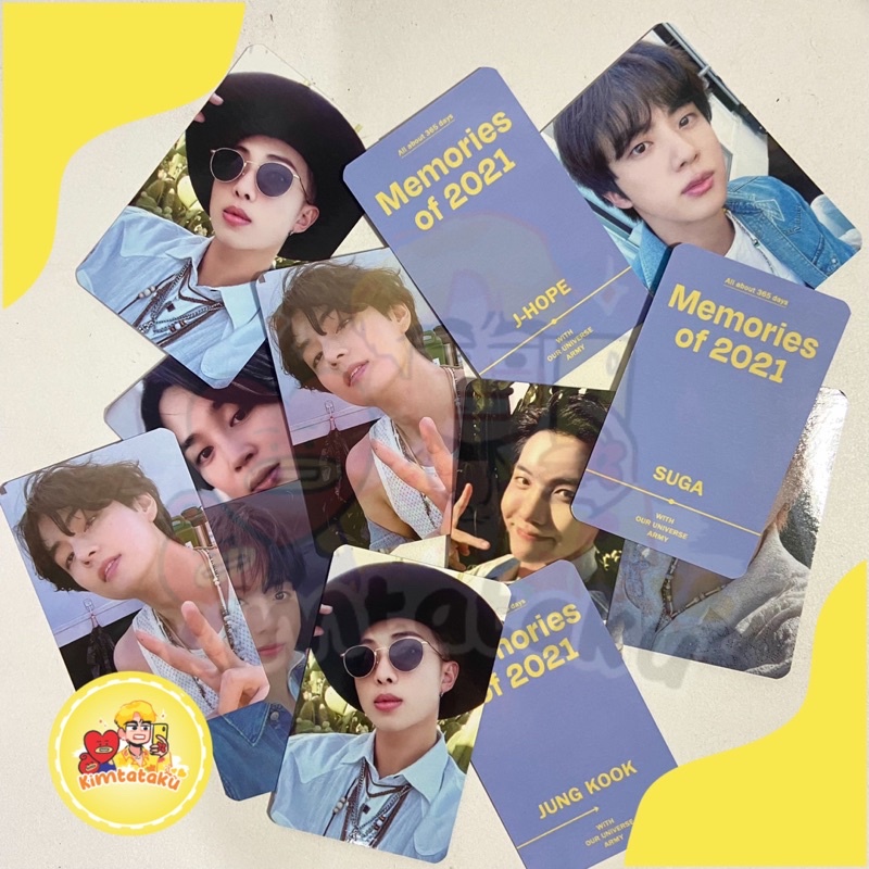 BTS unofficial photocard DVD MEMORIES 2021 taehyung jungkook