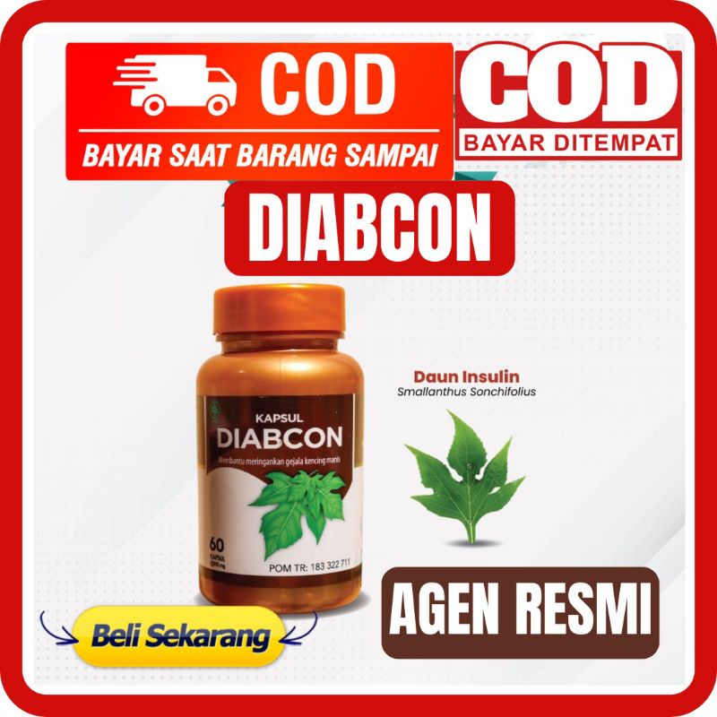 DIABCON - KAPSUL DIABCON 100% ASLI Obat Herbal Diabetes Gula Darah Kencing Manis & Penurun Kadar Gul