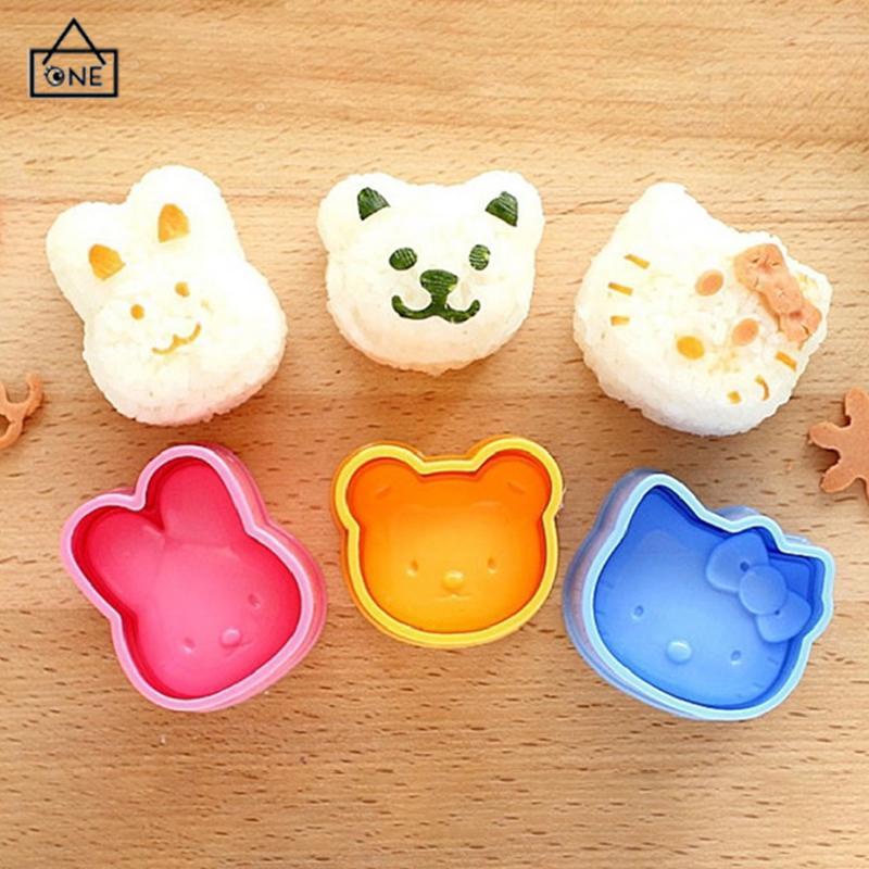 COD❤️Cetakan Nasi Bola Rice Mold Cetakan Nasi Dengan 3 Motif Lucu Bola Shake-A.one