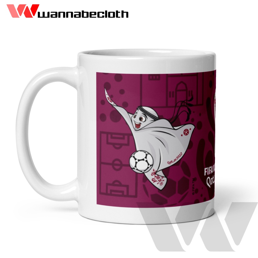 Mug Piala Dunia Souvenir Mug Custom Gelas World Cup Piala Dunia 2022 v3