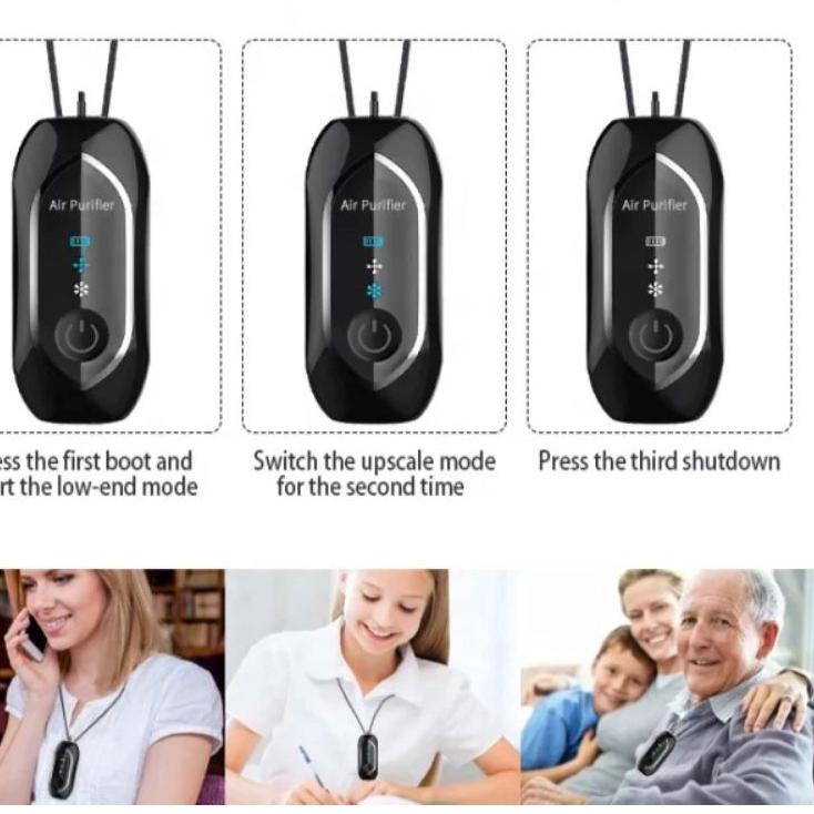 Paling Murah! Kalung Air Purifier Necklace Air Purifier Ionizer With Hepa Filter ORIGINAL Berkualita