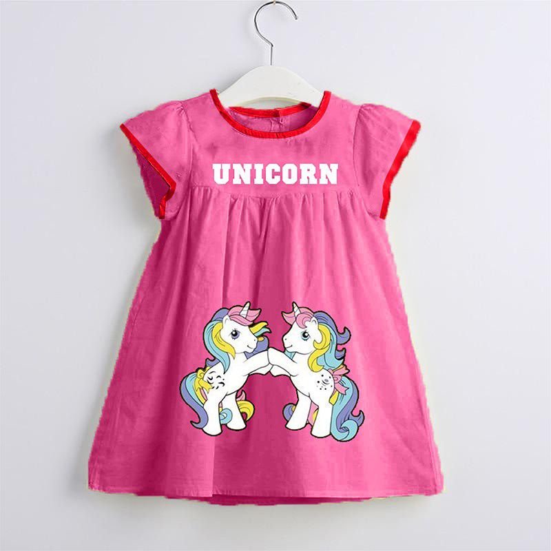 DRESS ANAK PEREMPUAN UNICORN/BAJU ANAK PEREMPUAN LUCU