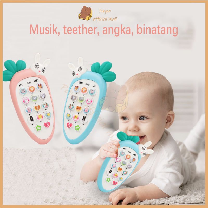 [rumahbayipdg] Mainan edukasi baby phone free batrai telephon bayi dan anak mainan hp bayi