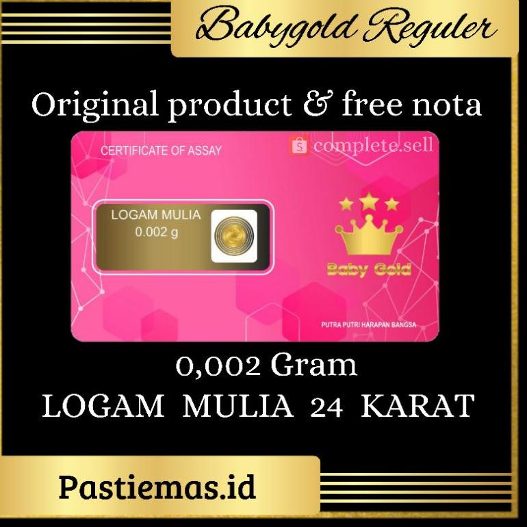 ㆅ BABY GOLD 0,005 GRAM EMAS MURNI 24 KARAT BERSERTIFIKAT ASSAY SUCOFINDO LANGSUNG CHECKOUT 2388 ⁂