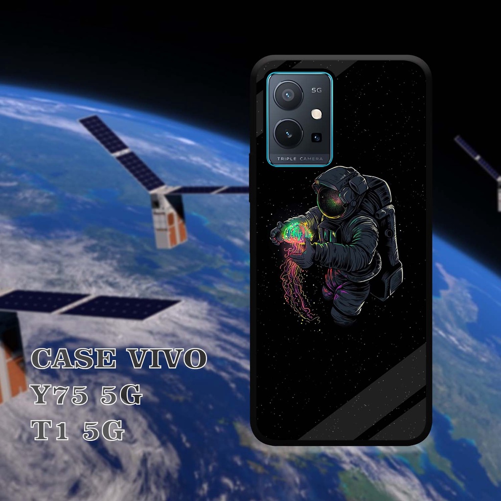 Case Kilau Vivo | T1 5G | Y75 5G| Casing Glossy Hp Smartphone | Pelindung Hp Vivo | Motif Nasa