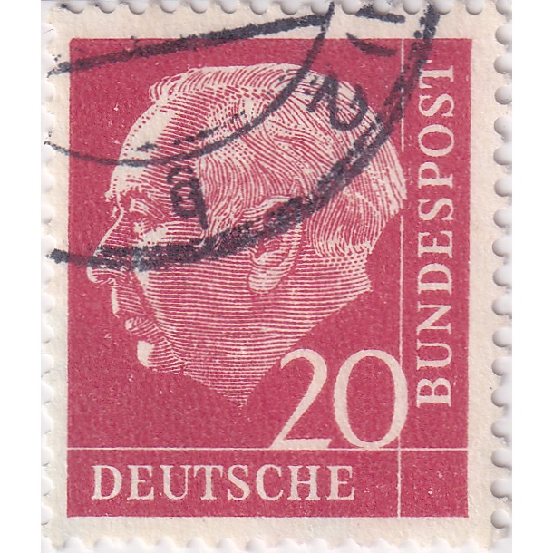 

Prangko Germany 1954 - Professor Dr. Th. Heuss 20Pfg Used