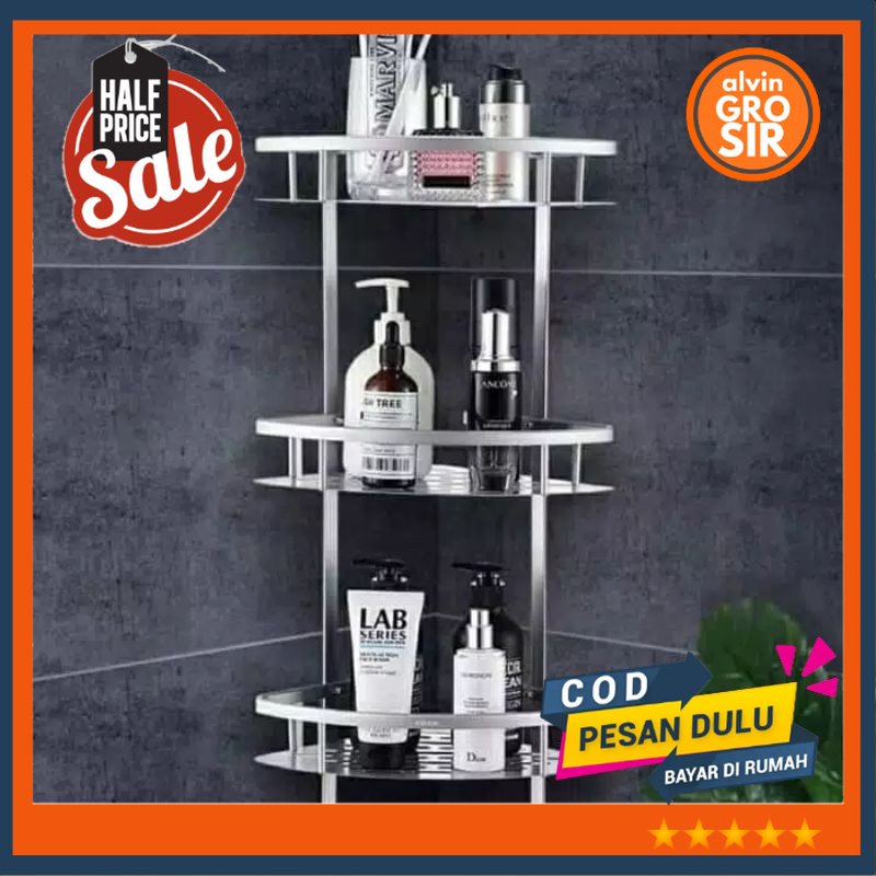 Wadah Sabun Serbaguna /Rak Sabun Tempel / Tempat Peralatan Mandi Gantung Dinding Bathroom Toilet Kam