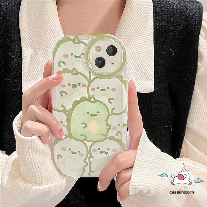 3d Bow-knot Hias Case Realme C15 C53 C35 6i 8i 9i 10 Pro Plus C35 C30 C12 C25 C25Y C31 C25s C21Y 8 C11 C20A C3 C21 C17 C20 8Pro 5i 6 5 6s Kartun Dinosaurus Lensa Bulat Lembut Sarung