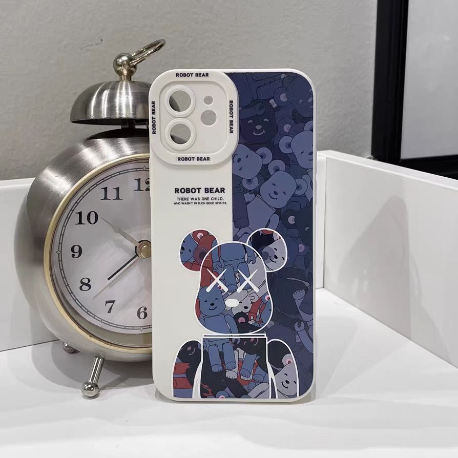 Ins Casing iPhone 14 14pro 14Plus 14prm 13 13pro 13prm 11 7Plus 8Plus Xr XS 12pro Max Motif Beruang Mekanik