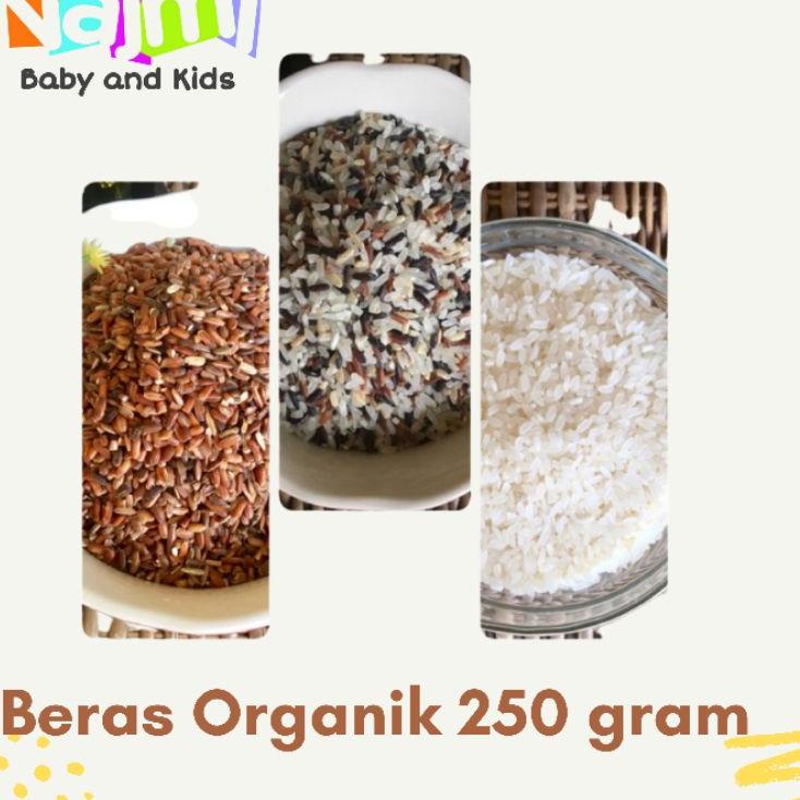 

codeHh6H1--250gr Beras Organik Putih Merah, Hitam Mentik Susu Wholegrain