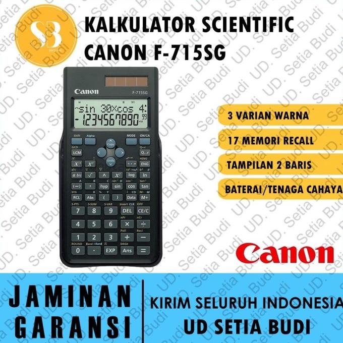 

KALKULATOR SCIENTIFIC CANON F-715S ASLI DAN BERGARANSI E8576TRB