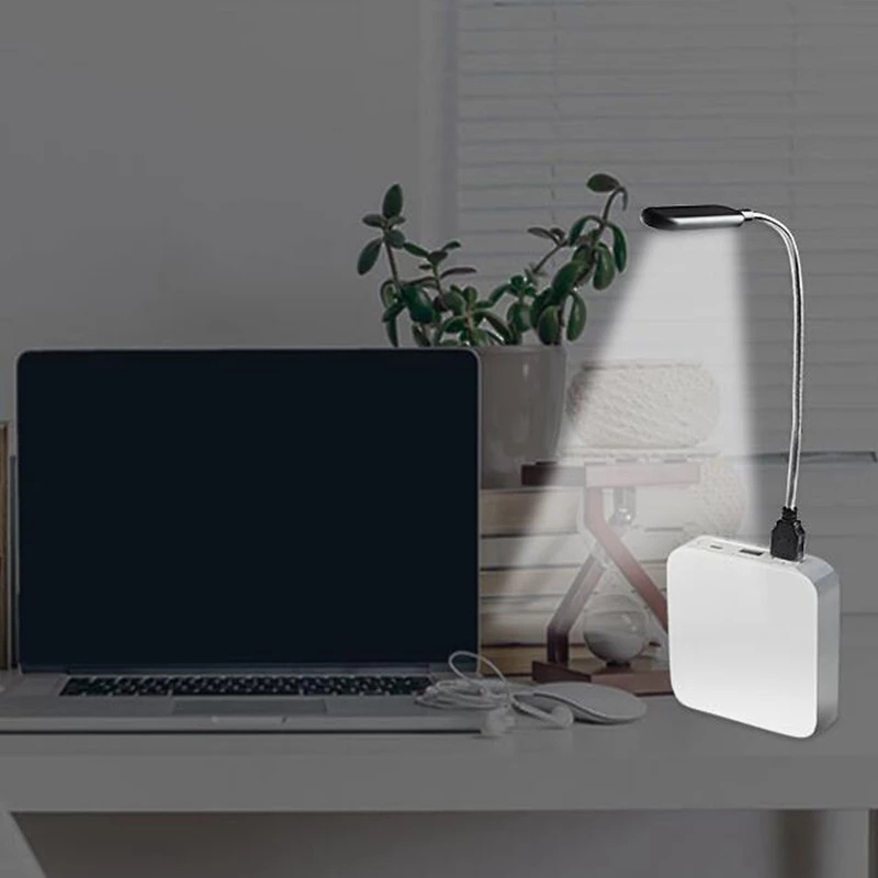 Lampu Baca LED Mini Flexible Portable Bisa Ditekuk 360 Derajat Dengan Port USB