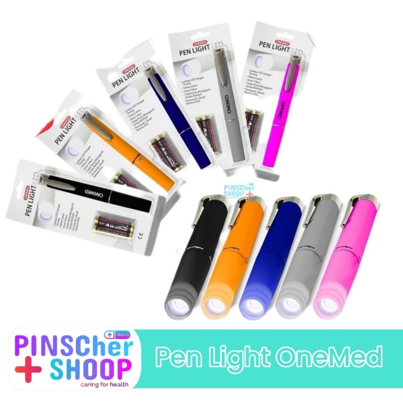 Penlight Onemed LED Include Baterai Bulpen Senter