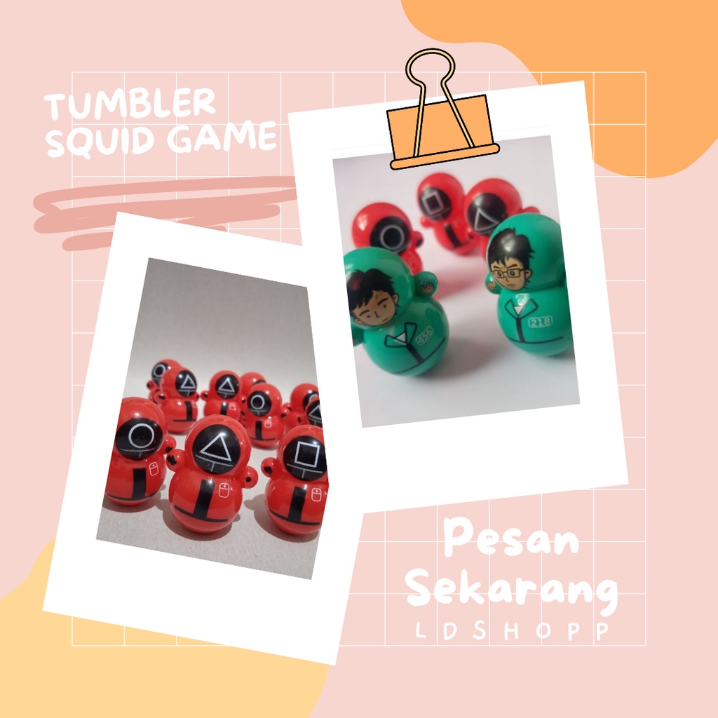 LDS-Squid Game Tumbler Stress Relief Toy / Mainan Tumbler Squid game / Boneka Goyang Squid Game / Boneka Goyang Mini Lucu Import Murah