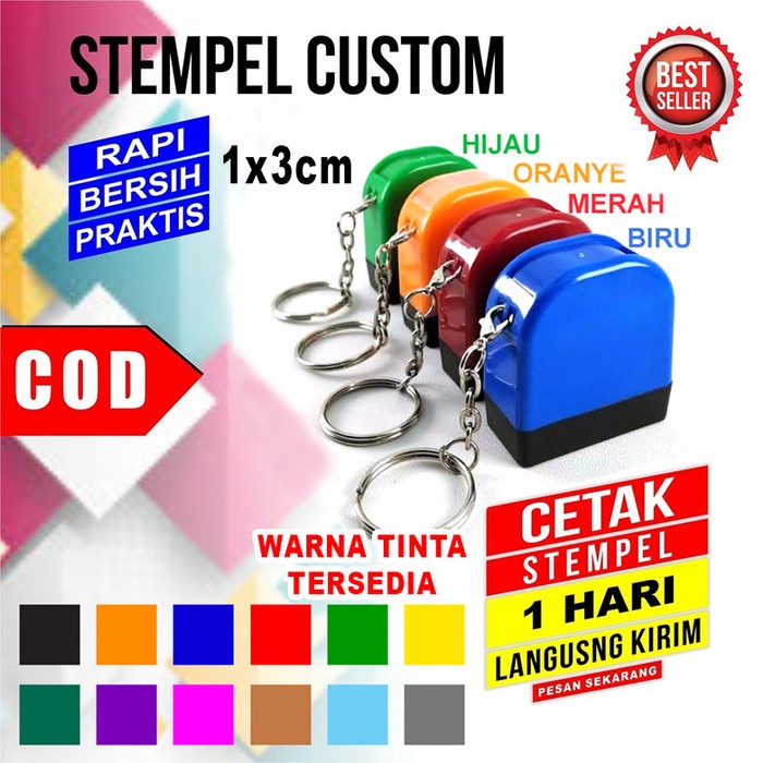 

Star Stempel Nama Gantungan Kunci Sudah Terisi Tinta Berkualitas