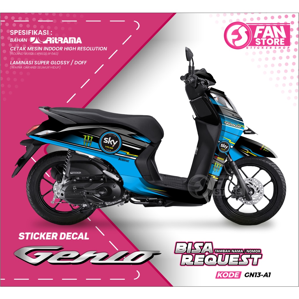 Stiker Motor Honda Genio 2020 Decal Variasi Genio 2020 Striping Genio