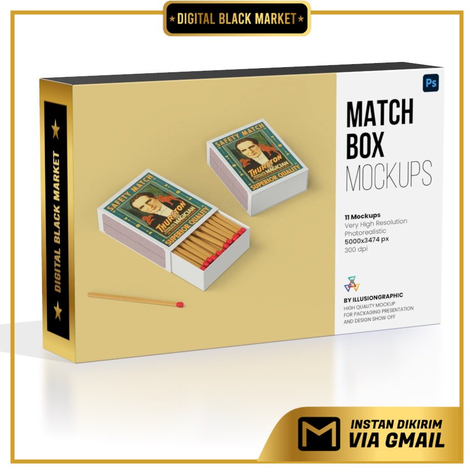 Match Box Mockup 11 Views