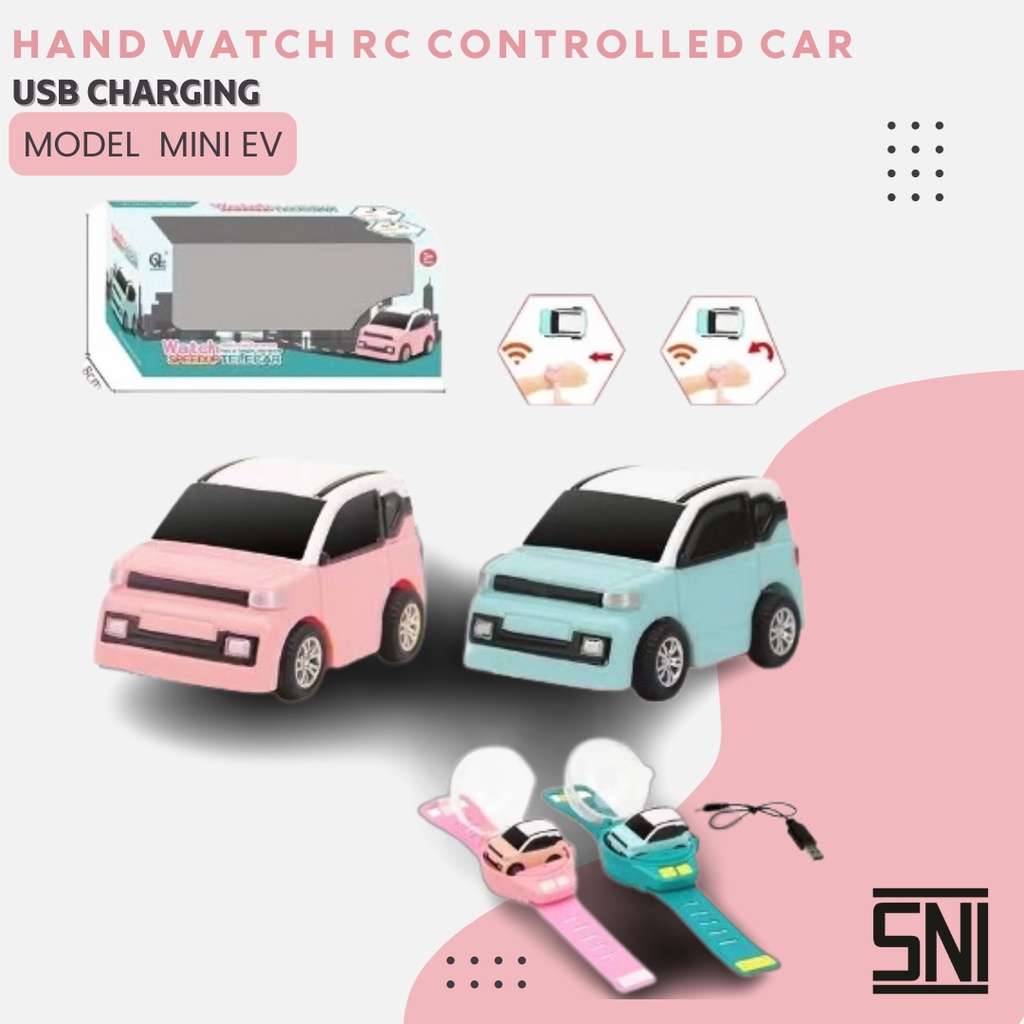 Mobil Remote Control  Mainan Jam Tangan Model Mini EV electric cocok untuk Hadiah Anak Ulang Tahun