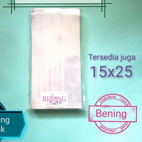 plastik PP 010 bening 15cm tebal transparan / 15x25 /15x30 - 15x30