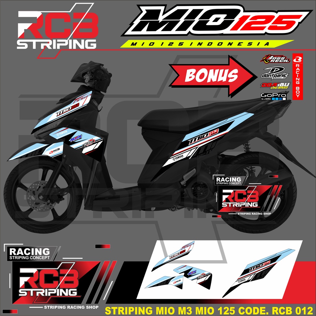 Striping Variasi Mio M3 Striping MioM3 /Mio Z /Mio 125 - 125 Striping Motor Mio 125 Mio M3 Mio Z