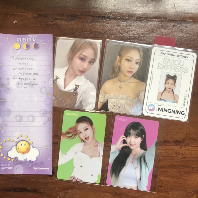 AESPA NINGNING GISELLE TAMS ZERO SYNK DIVE SAVAGE CLIO PHOTOCARD PC