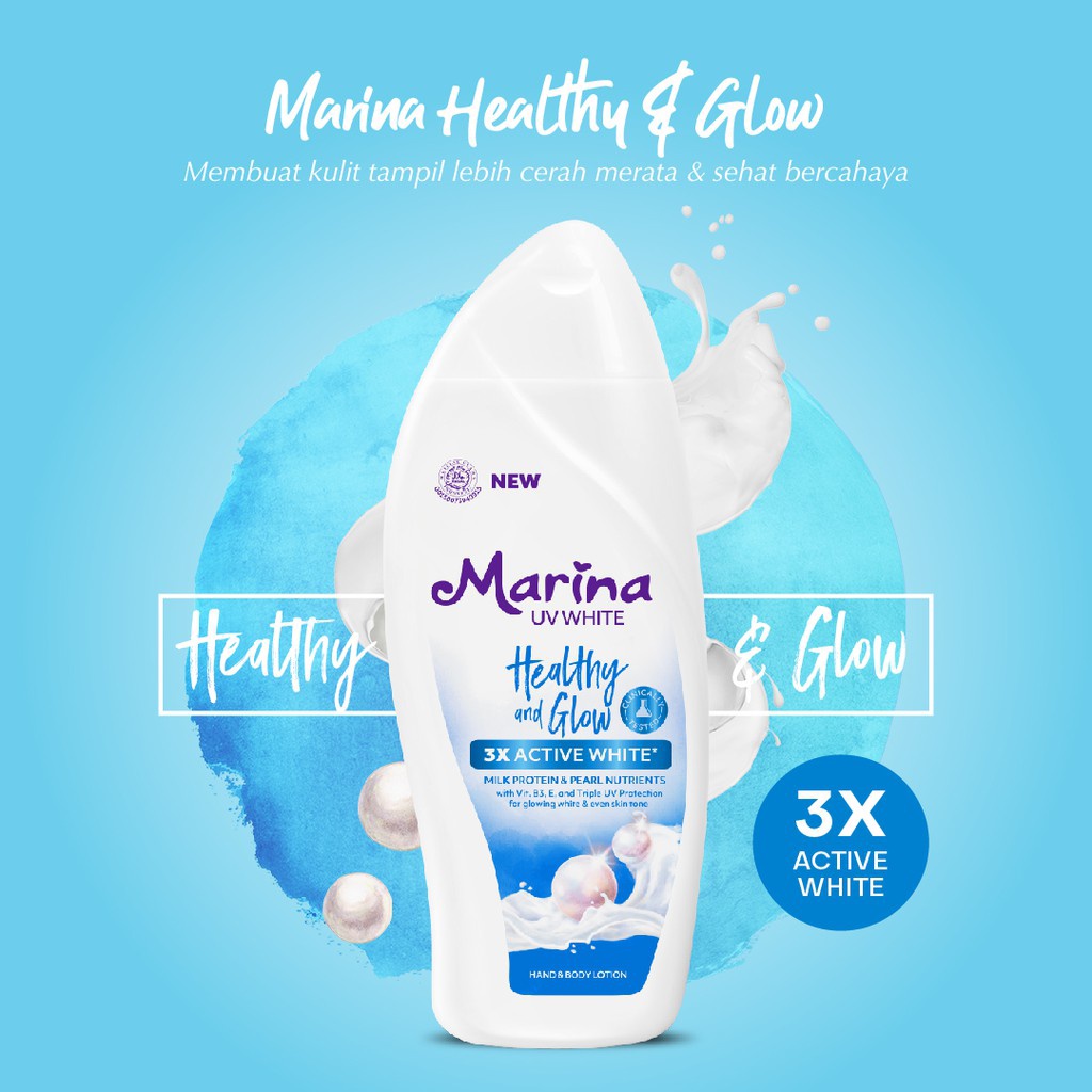 Marina UV White Hand and Body Lotion - 460ml