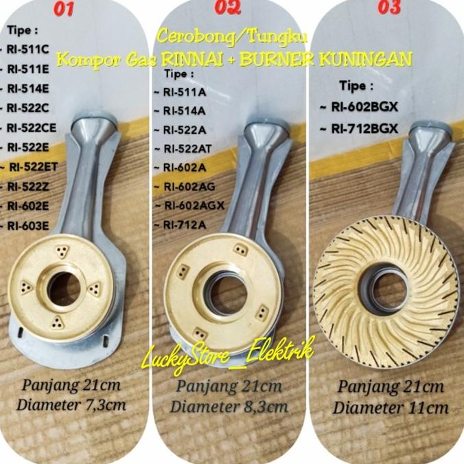 Sale CEROBONG/TUNGKU KOMPOR GAS RINNAI+BURNER KUNINGAN KOMPOR GAS RINNAI /PERALATAN MASAK SET/PANCI 
