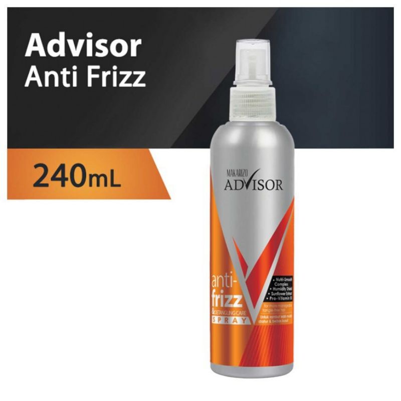 Makarizo Advisor Anti-Frizz &amp; Detangling Care Spray / Hair Spray / Spray Rambut [ Anti Kusut ] 240 ml