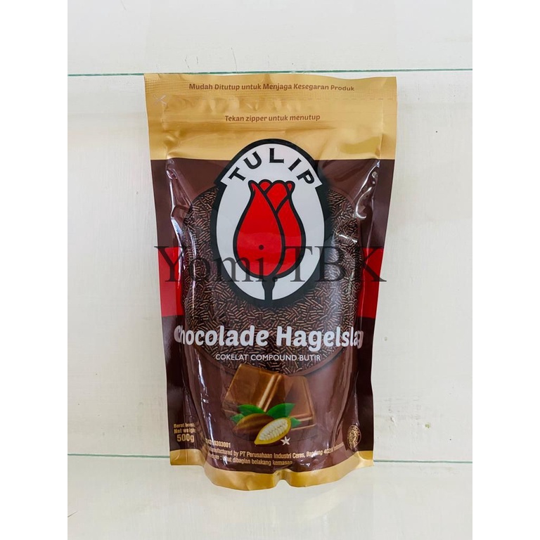 

TULIP Meses Chocolade Hagelslag/Meses Tulip/Coklat Butir Tulip Kemasan Ziplock - 500gr