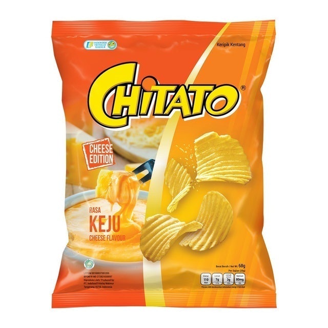 

CHITATO 68 GR VARIANT KEJU, INDOMIE GORENG, SAPI PANGGANG, ORIGINAL FLAVOUR, CHITATO LITE RASA RUMPUT LAUT, CHITATO LITE RASA SAUS KRIM BAWANG