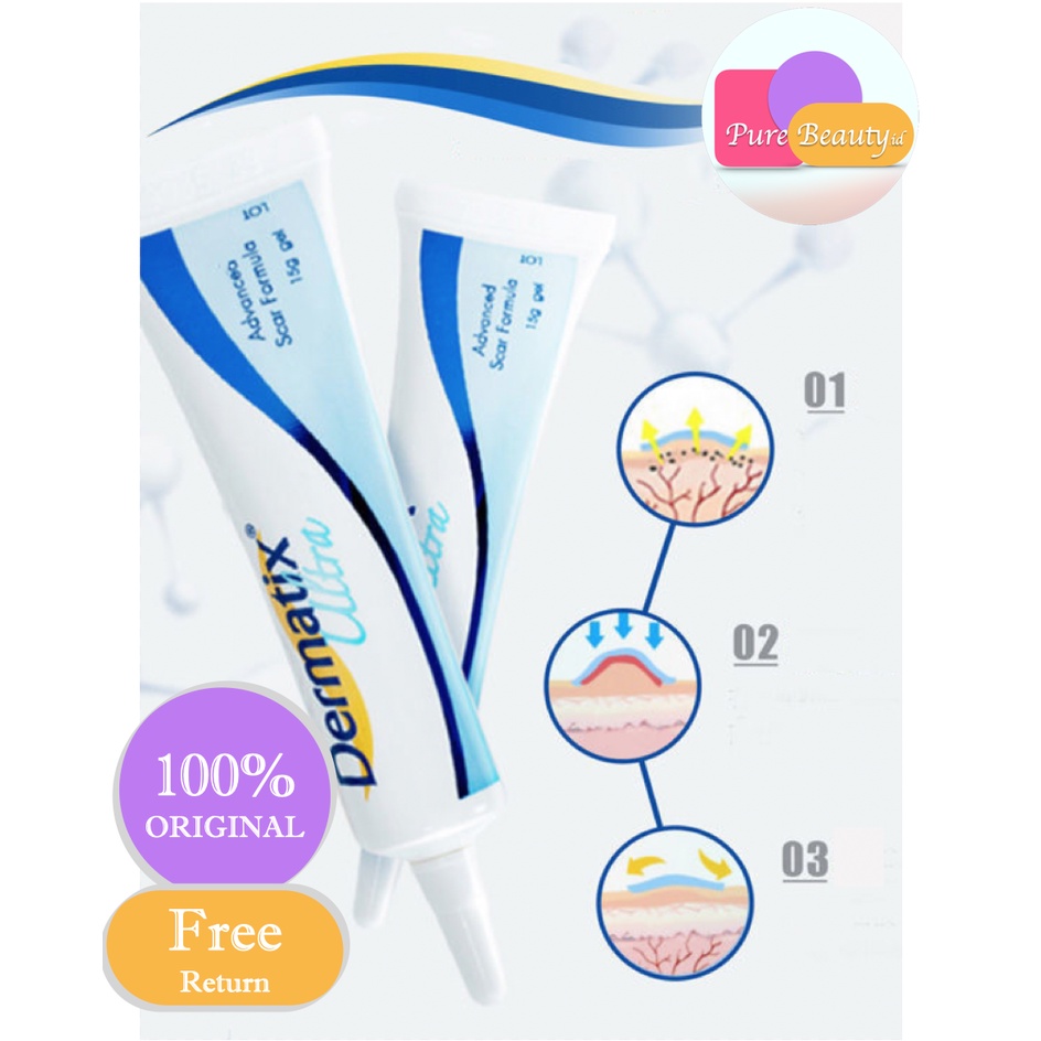 Dermatix Ultra ShopeeGaransi100%Ori Perawatan Bekas Luka 15gr Bekas luka Keloid Luka bakar Trauma ❤ 100% Original ❤