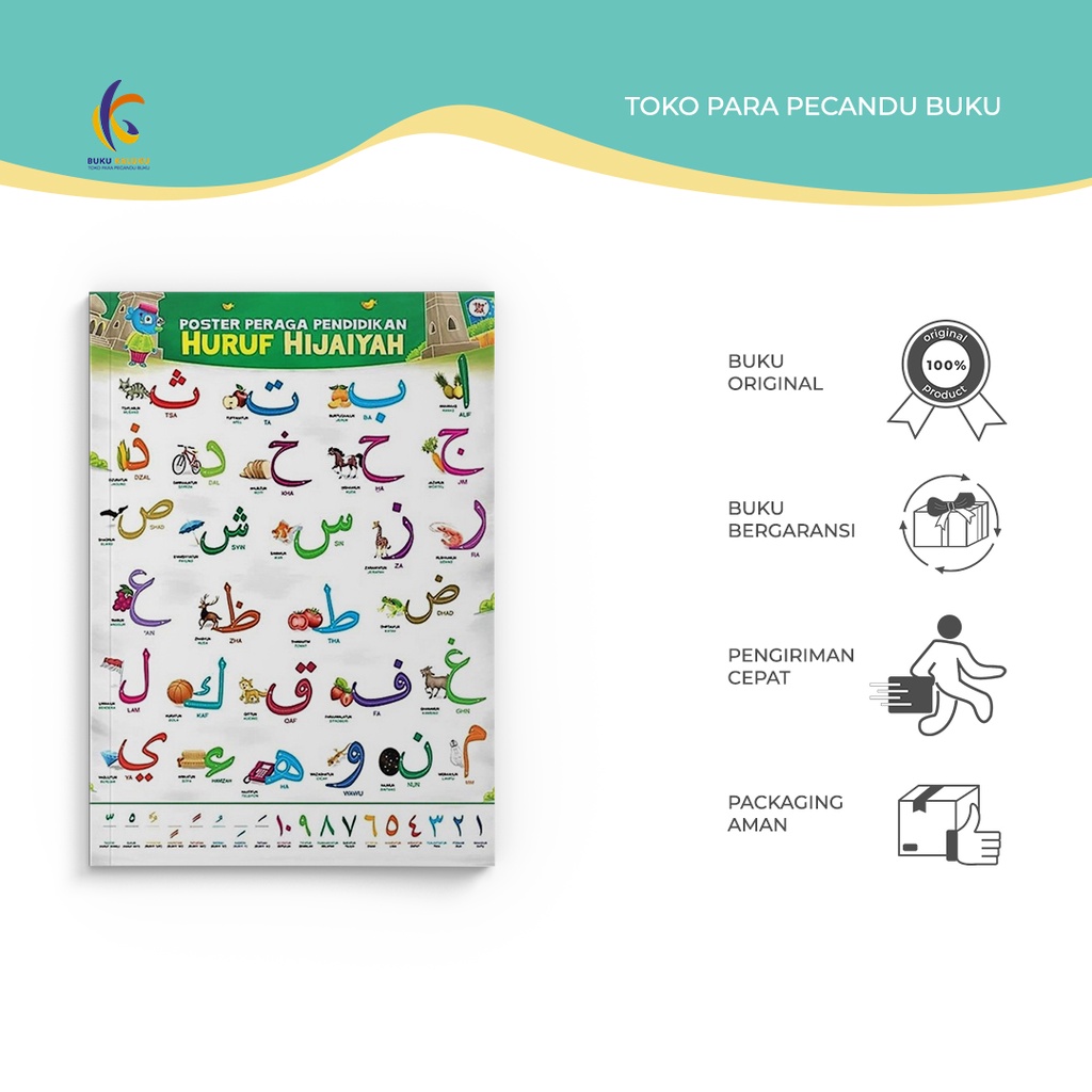 Poster Peraga Pendidikan Huruf Hijaiyah - Tim Wudi - Kawah Media - Bukukaluku