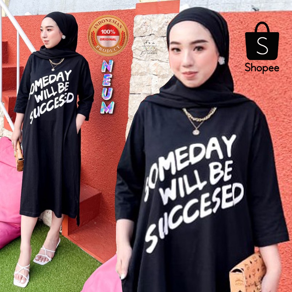 BAJU GAMIS TUNIK PANJANG LONG DRESS MUSLIMAH / PAKAIAN PEREMPUAN LONG TUNIK MUSLIM WANITA / BAJU LON