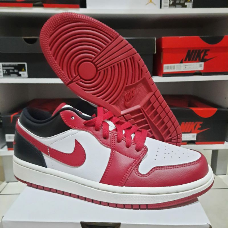 Air Jordan 1 Low reverse black toe/white gym red  original