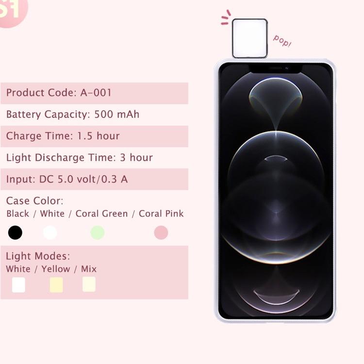 COD Casing LED Selfie Ring Light Soft Case Cover TPU Silikon Silicone iPhone X XS MAX XR 11 12 Pro M