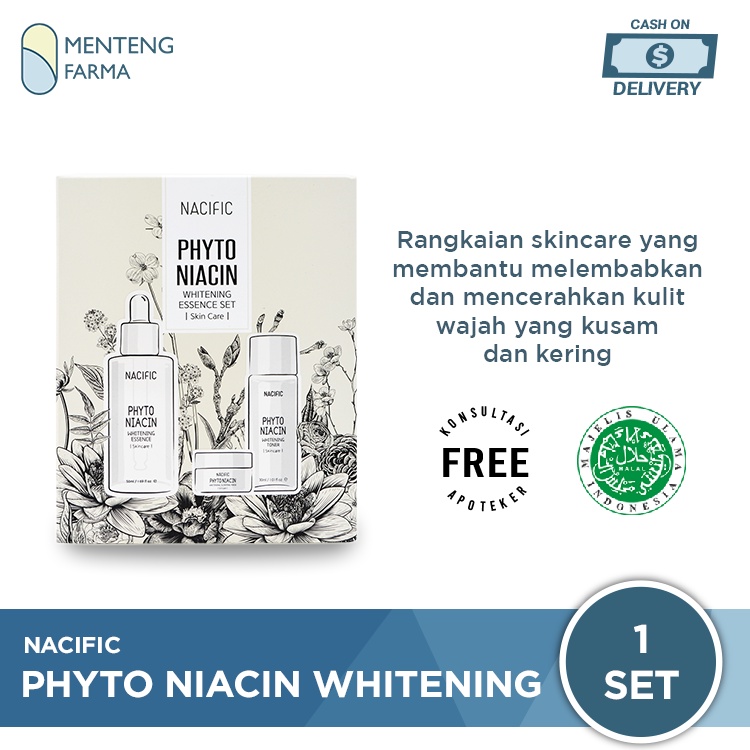 Nacific Phyto Niacin Whitening Set Skin Care - Perawatan Pencerah Kulit Kusam dan Kering